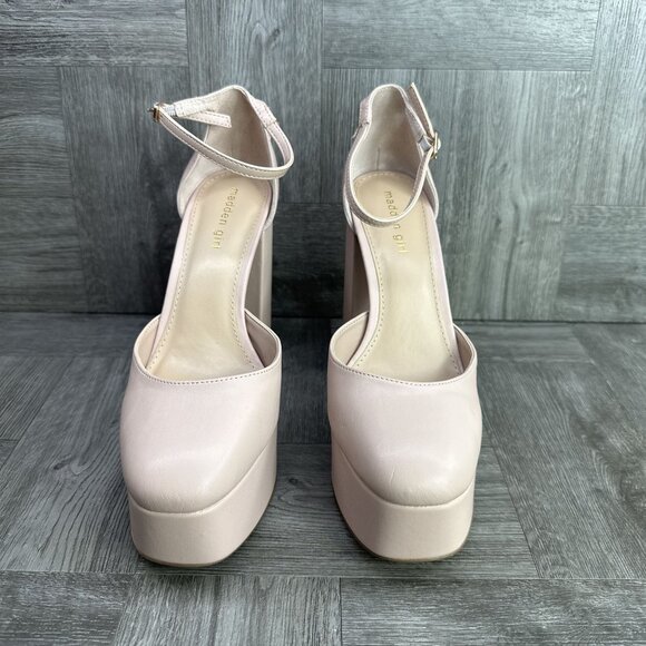 Madden Girl Dion Blush Women's size 9 Platform Ankle Strap Pumps - Picture 3 of 9